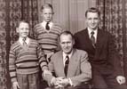 ‏(L-R)‏ Brian, Peter, Stan, Bruce April 1954