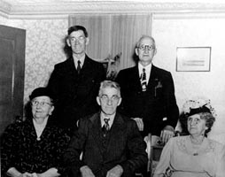 Five of Francis Edward's children. Frank ‏(R Back Row)‏ 1949