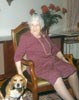 Frances in Fredericton with Betty Boyd's dog Tuffy 1969